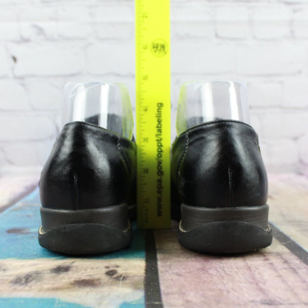 Rieker Black Leather Anti Stress Low Heel Slip on Shoes Size 37 US 6 - Picture 7 of 9